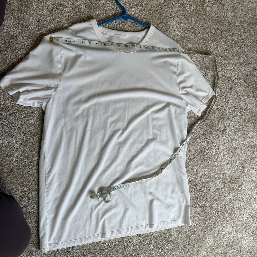 Lululemon Men White Fundamental T Shirt Crew Neck Short Sleeve Tee XL - Picture 6 of 6